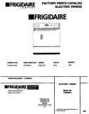 COVER Diagram and Parts List for FES387CESB  Frigidaire Wall Oven