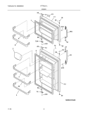 DOOR Diagram and Parts List for FFTR1817LB3  Frigidaire Refrigerator