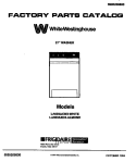 WASHER, 27`` Diagram and Parts List for LA650AXW3  Frigidaire Washer