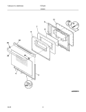 DOOR Diagram and Parts List for FEF326AWJ  Frigidaire Range