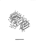 OVEN DOOR, PANELS Diagram and Parts List for REG74BCB0  Frigidaire Wall Oven