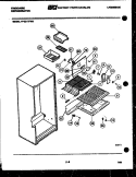 SHELVES AND SUPPORTS Diagram and Parts List for FPE21TFA0  Frigidaire Refrigerator