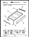 COOKTOP PARTS Diagram and Parts List for 31-4989-00-02  Tappan Range