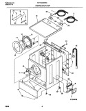 WASH CAB, TOP Diagram and Parts List for FWT449GFS0  Frigidaire Washer