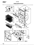 CABINET / CONTROLS / SHELVES Diagram and Parts List for FFU14F9CW3  Frigidaire Freezer