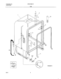 TUB Diagram and Parts List for MDB124BHS1  Uni Dishwasher