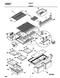 SHELVES Diagram and Parts List for F44Q21RJD0  Frigidaire Refrigerator