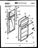 DOOR PARTS Diagram and Parts List for TSX120EN1T  Kelvinator Refrigerator