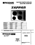COVER Diagram and Parts List for TEC3X3XCW1  Tappan Cooktop