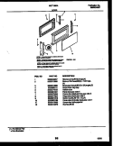 DOOR PARTS Diagram and Parts List for MCT1380A1  Frigidaire Microwave