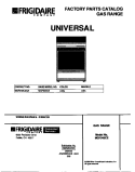 COVER Diagram and Parts List for MGF345CESA  Frigidaire Range