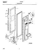 FREEZER DOOR Diagram and Parts List for FRS28XGCB1  Frigidaire Refrigerator