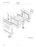 DOOR Diagram and Parts List for LEEF3021MWA  Frigidaire Range
