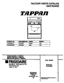COVER Diagram and Parts List for TGF332BCDE  Tappan Range