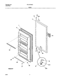 DOOR Diagram and Parts List for FFU14F3AW3  Frigidaire Freezer