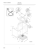 CABINET / TOP Diagram and Parts List for WWX121ES0  Westinghouse Washer