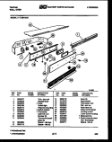 CONTROL PANEL Diagram and Parts List for 11-1159-00-01  Tappan Wall Oven