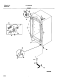 CABINET Diagram and Parts List for FFU14K2CW0  Frigidaire Freezer