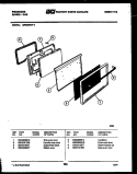 DOOR PARTS Diagram and Parts List for GP32BNL4  Frigidaire Range