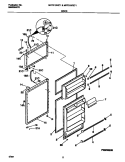 DOOR Diagram and Parts List for MRT21NRED1  Frigidaire Refrigerator