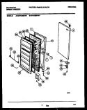 DOOR PARTS Diagram and Parts List for KFU12M0AW0  Kelvinator Freezer