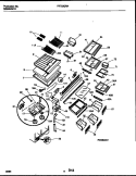 SHELVES AND SUPPORTS Diagram and Parts List for FRT22QRAW3  Frigidaire Refrigerator