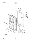 DOOR Diagram and Parts List for FFU14C3AW1  Frigidaire Freezer