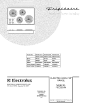 COVER Diagram and Parts List for FEC32C4ACD  Frigidaire Cooktop