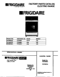 COVER Diagram and Parts List for FEF322BAWG  Frigidaire Range