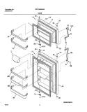 DOOR Diagram and Parts List for FRT21HS6AW3  Frigidaire Refrigerator