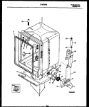 TUB AND FRAME PARTS Diagram and Parts List for FDB765RBS0  Frigidaire Dishwasher