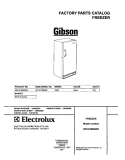 COVER Diagram and Parts List for GFU21M6AW3  Gibson Freezer