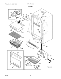 CABINET Diagram and Parts List for FFU14F7HWE  Frigidaire Freezer