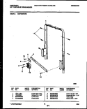 MOTOR AND FRONT FRAME ASSEMBLY Diagram and Parts List for MDP632RBR0  Frigidaire Dishwasher
