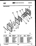 DOOR PARTS Diagram and Parts List for 30-3979-00-07  Tappan Range