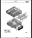 RACKS AND TRAYS Diagram and Parts List for FDB765RBS0  Frigidaire Dishwasher
