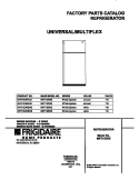 COVER Diagram and Parts List for MRT15DREW6  Uni Refrigerator