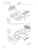 TOP/DRAWER Diagram and Parts List for CFGF337GSB  Frigidaire Range