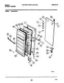 DOOR Diagram and Parts List for UL2494ECW2  Frigidaire Freezer