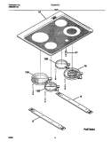 TOP Diagram and Parts List for FED367CCTD  Frigidaire Range