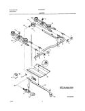 BURNER Diagram and Parts List for FGF324WHSC  Frigidaire Range
