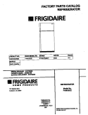 COVER Diagram and Parts List for F44N18CEW8  Frigidaire Refrigerator