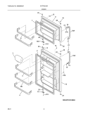 DOOR Diagram and Parts List for KATR1816MW1  Kelvinator Refrigerator