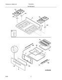 TOP/DRAWER Diagram and Parts List for TGF336FWD  Tappan Range