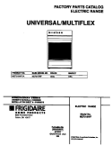 COVER Diagram and Parts List for MEF316WFSA  Frigidaire Range