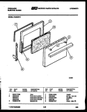 DOOR PARTS Diagram and Parts List for RA30EH4  Frigidaire Range