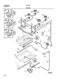 BURNER Diagram and Parts List for GLGF366AQD  Frigidaire Range