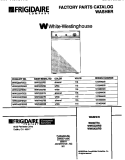 COVER Diagram and Parts List for WWX233RBS2  Frigidaire Washer