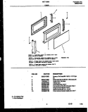 DOOR PARTS Diagram and Parts List for MCT1395A2  Frigidaire Microwave