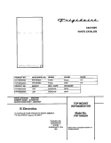 COVER Diagram and Parts List for FRT18KS5AW4  Frigidaire Refrigerator